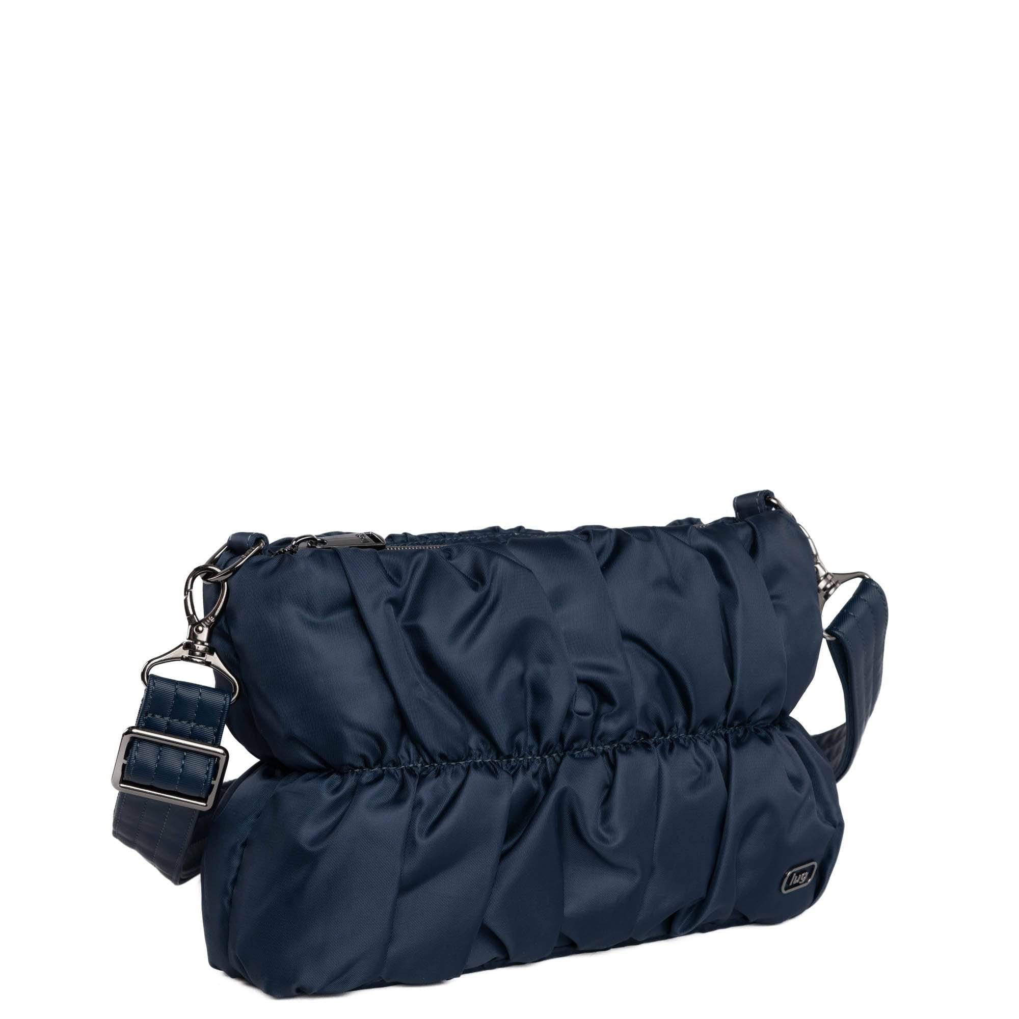 Flounce Ruched Crossbody Bag - INDIGO - Flounce_Indigo_02